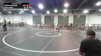 43 lbs Quarterfinal - Damian Cervantes, Madera WC vs Emilio Perez, Rising Sun WC