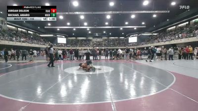 115 lbs Quarterfinal - Jordan DeLeon, Reading vs Michael Amaro, Woodbridge Township
