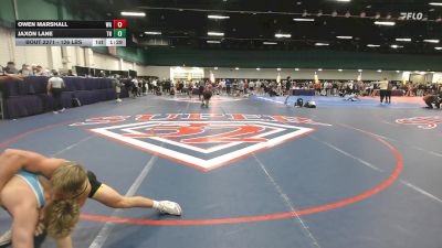 126 lbs Consi Of 32 #2 - Owen Marshall, WA vs Jaxon Lane, TN