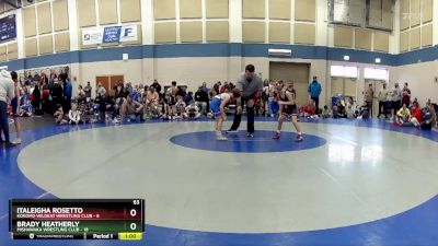 63 lbs Placement - Brady Heatherly, Mishawaka Wrestling Club vs Italeigha Rosetto, Kokomo Wildkat Wrestling Club