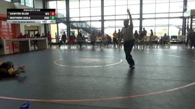 100 lbs 1st Place Match - Matthew Avila, Big Game Wrestling Club vs Sawyer Blum, McDominate Training Center