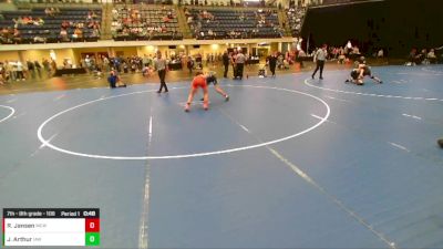 7th - 8th grade - 108 Cons. Round 2 - Ryder Jansen, Moyer Elite Wrestling vs Jaxon Arthur, Immortal Athletics WC