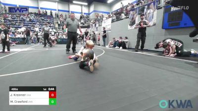 49 lbs Semifinal - Jackson Kreamer, Unattached vs Maximus Crawford, Unattached