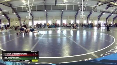 184 lbs Cons. Round 3 - Steven Shellenberger, John Carroll University vs Broch Mansor, Unattached - Grand Valley