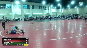 120 lbs Round 3 (6 Team) - Evan Folk, SD Red vs Adam Koontz, Indy Elite