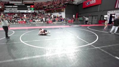 85 lbs Cons. Semi - Rhett Reuter, Evansville Wrestling Club vs Carter Jones, Union Grove Wrestling Club