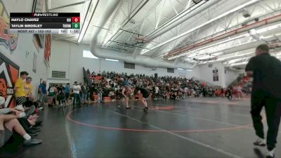 152-163 lbs Round 3 - Haylo Chavez, Riverton Middle School vs Taylin Birdsley, Thermopolis Middle School