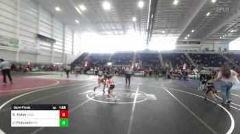 70 lbs Semifinal - Scarlett Baker, Savage House WC vs Jayla Preciado, Riverside Rascals