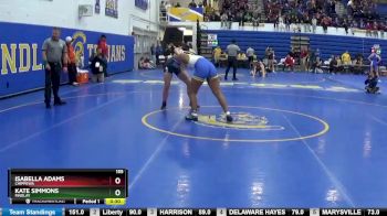 155 lbs Cons. Round 4 - Isabella Adams, CHIPPEWA vs Kate Simmons, FINDLAY