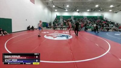 138 lbs Quarterfinal - Eagan Morales, Buffalo Outlaws Wrestling Club vs Wyatt Weiss, Team Braves Wrestling Club