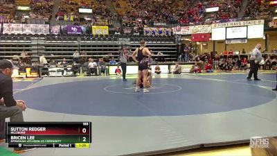 165 lbs Quarterfinal - Bricen Lee, Effingham-Atchison Co Community vs Sutton Redger, Hillsboro