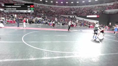 110 lbs Champ. Round 2 - Tyson Pierstorff, Neenah Youth Wrestling vs Austin Page, AF Green Demons