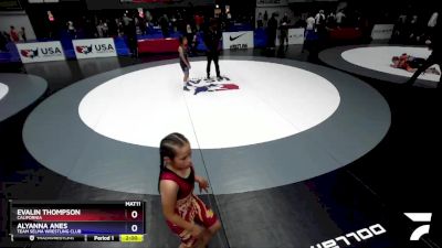 81 lbs Cons. Semi - Evalin Thompson, California vs Alyanna Anes, Team Selma Wrestling Club