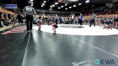 55 lbs Consi Of 4 - Rhett Villines, Weatherford Youth Wrestling vs Kane Wall, Choctaw Ironman Youth Wrestling