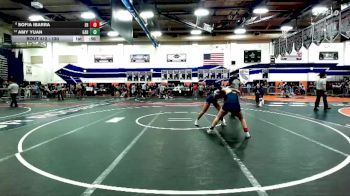 130 lbs Cons. Round 2 - Sofia Ibarra, Eleanor Roosevelt vs Amy Yuan, Gabrielino