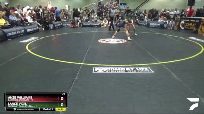 75 lbs Finals (8 Team) - Anze Williams, Backyard Brawlers vs Lance Vigil, The Funky Singlets Teal