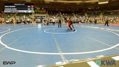 110 lbs 3rd Place - M'Kai Brown, Pitbull Wrestling Academy vs Karson Jones, Claremore Wrestling Club