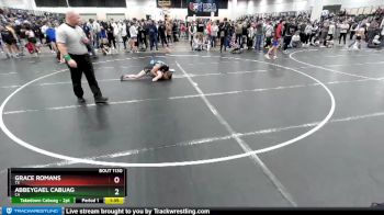 100 lbs Champ. Round 2 - Grace Romans, TX vs Abbeygael Cabuag, CA