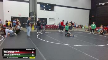 55 lbs 1st Place Match - Chance Thornton, Franklin County vs Paxton Holcomb, Carolina Reapers