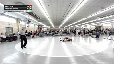 145 lbs Quarterfinal - James Hoy, Pine Grove vs Vincenzo Rubino, Salisbury Central
