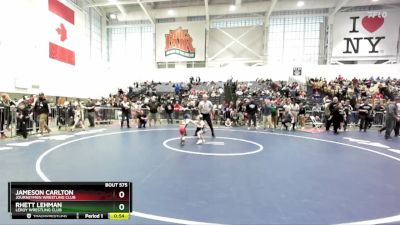 45 lbs Cons. Round 3 - Jameson Carlton, Journeymen Wrestling Club vs Rhett Lehman, LeRoy Wrestling Club