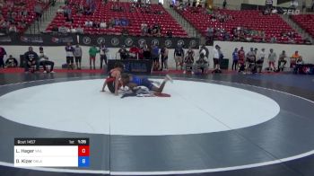 65 kg Cons 64 #2 - Lucas Hager, Vail Wrestling Academy vs Dimitri Kizer, Oklahoma