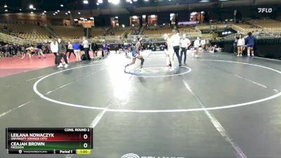 135 lbs Cons. Round 2 - Ceajah Brown, Freedom vs Leilana Nowaczyk, University (Orange City)