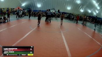 56 lbs Round 4 (6 Team) - Luke Pinkerton, Kardiac Kidz vs John Vosick, WEG3