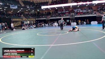 152 lbs Semifinal - Landyn Woods, Homer High School Mariners vs Jacob Wassily-Merlino, Dillingham High School