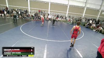 119 lbs Champ Round 1 (16 Team) - Drayger Cloward, Utah Gold vs Forrest Von Haden, Team Champs