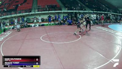 96 lbs Round 1 (8 Team) - Gage Southwick, Utah vs Reagan Yundt, Alaska 2