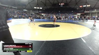 74 lbs Cons. Round 4 - Ethan Park, Mat Demon Wrestling Club vs Logan Brevick, Snoqualmie Valley Wrestling Club