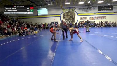 113 lbs Cons. Semi - Lucas Peters, West Delaware, Manchester vs Riker DeWitt, Williamsburg