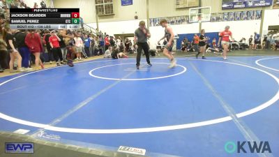 126 lbs Quarterfinal - Jackson Bearden, Skiatook Youth Wrestling vs Samuel Perez, Grove Takedown Club