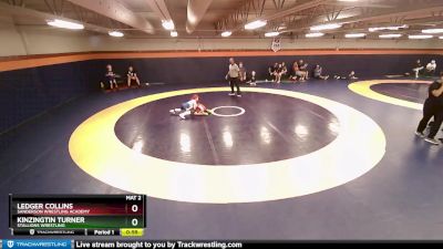 54-57 lbs Round 1 - Ledger Collins, Sanderson Wrestling Academy vs Kinzingtin Turner, Stallions Wrestling