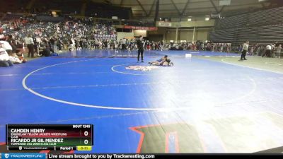 67 lbs Cons. Round 2 - Ricardo Jr Gil Mendez, Toppenish USA Wrestling Club vs Camden Henry, Enumclaw Yellow Jackets Wrestling Club