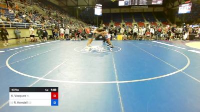 157 lbs Rnd Of 16 - Kawayran Vazquez, FL vs Robert Kendall, CO