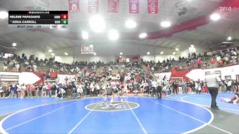 130 lbs 1st Place Match - Jorja Carroll, Greenwood Community High Schoo vs Helene Papadakis, Crown Point