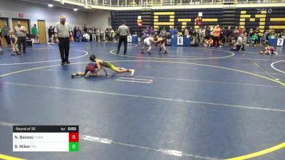 56 lbs Round Of 32 - Nico Baiano, Thomas Jefferson vs Bearett Miker, Tri-State Hammers