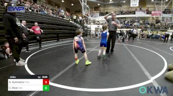 40 lbs Quarterfinal - Slade Summers, Standfast OKC vs Caroline Rice, Noble Takedown Club