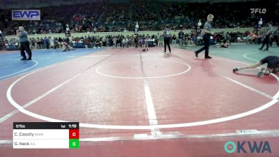 67 lbs Round Of 16 - Creek Cassity, Barnsdall Youth Wrestling vs Gavin Keck, R.a.w.