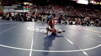 3A 106 lbs Cons. Round 1 - Grady Caudill, Priest River vs Cooper Peterson, Challis