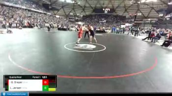 1 lbs Quarterfinal - Owen Draper, Seattle Academy vs Leighton Jensen, Omak