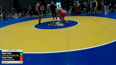 225 lbs Champ. Round 2 - Elijah Hicks, Peninsula Wrestling Club vs Caine Florez, Red Devil Mat Club