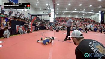 40 lbs Semifinal - Griffin Edmondson, Team Tulsa Wrestling Club vs Yahmiir DeJesus, Team Of Hard Knox