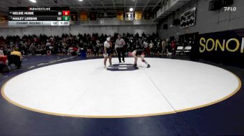 155 lbs Champ. Round 1 - Hailey Lebehn, Yucaipa vs Kelsie Hume, Mission Viejo