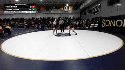 155 lbs Champ. Round 1 - Hailey Lebehn, Yucaipa vs Kelsie Hume, Mission Viejo