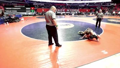 3A 150 lbs Champ. Round 1 - Nolan Vogel, Joliet (Catholic Academy) vs Bruno Cassioppi, Rockton (Hononegah)