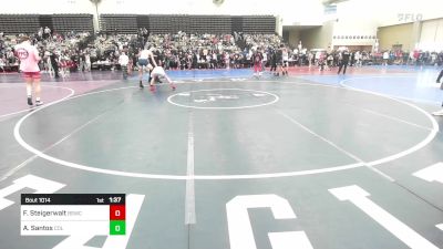 128-H lbs Round Of 64 - Freddy Steigerwalt, Black Sheep Wrestling Club vs Avante Santos, Collingswood