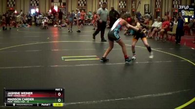 86 lbs Round 5 (6 Team) - Jasmine Weiner, MGW- Citrus Fruit vs Madison Carder, MGW- Swirly Pop